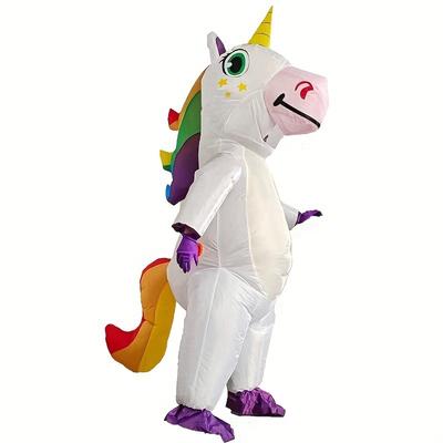 Colorful Adult Unicorn Inflatable Costume Cosplay Halloween Event, Unicorn Birthday Party Supplies