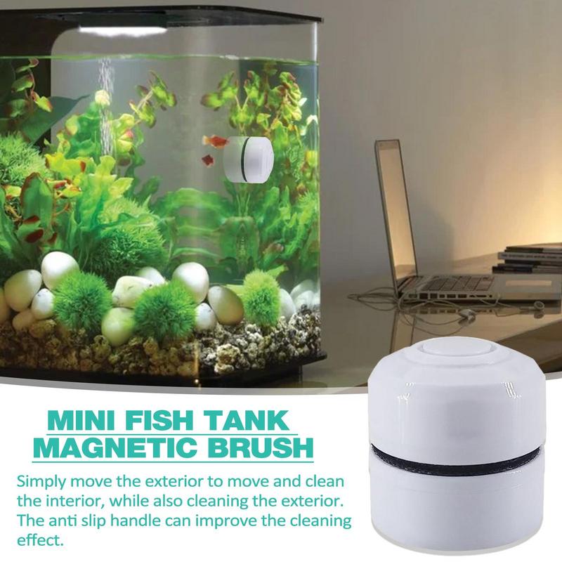 Fish Tank Brush Magnet Scratch-Free Magnetic Aquarium Glass Cleaner Mini Algae Cleaning Scrapers Good Magnetic for Glass Window