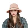 New Summer Hepburn Style Bucket Hat for Women, Face-Slimming Sun Protection Sun Hat, Versatile Breathable Straw Hat