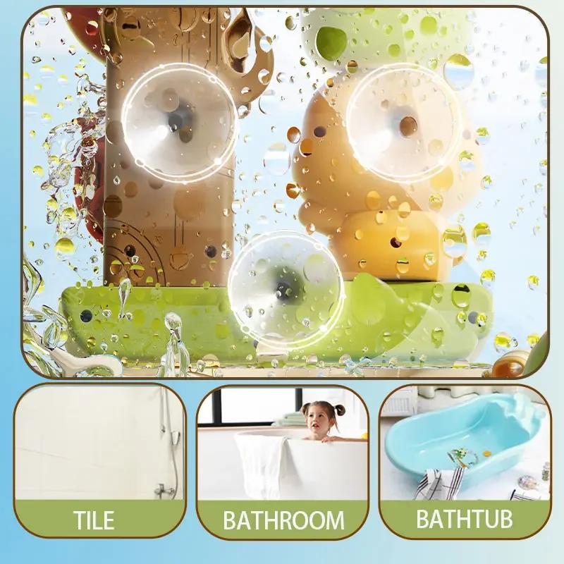 Baby Bath Toy Play Water in Duck/Flower Shape Lion Waterwheel Children Fun in Shower Bathtub with Suction Cup in Kid Gift