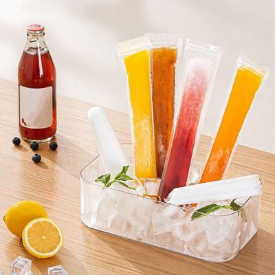 50 Adet Tek Kullanımlık Dondurma Poşeti Huni ile Sızdırmaz Fermuarlı Kilit BPA İçermeyen Dondurucu Tüpleri Buzlu Dondurmalar Yoğurt Meyve Suyu Smoothie'ler için