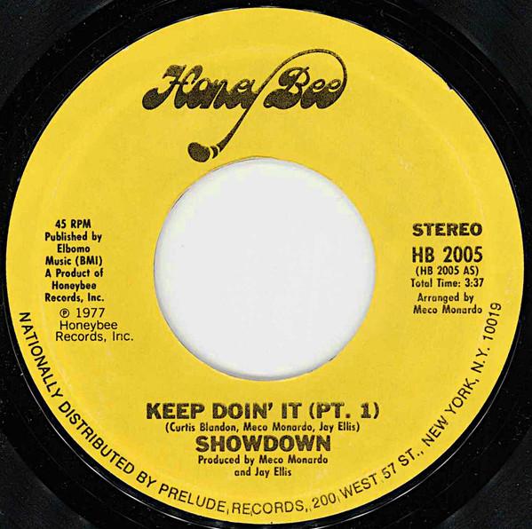 

7inch Record SHOWDOWN - Keep Doin It HB2005 Honey Bee 1977 US Soul/Funk Used