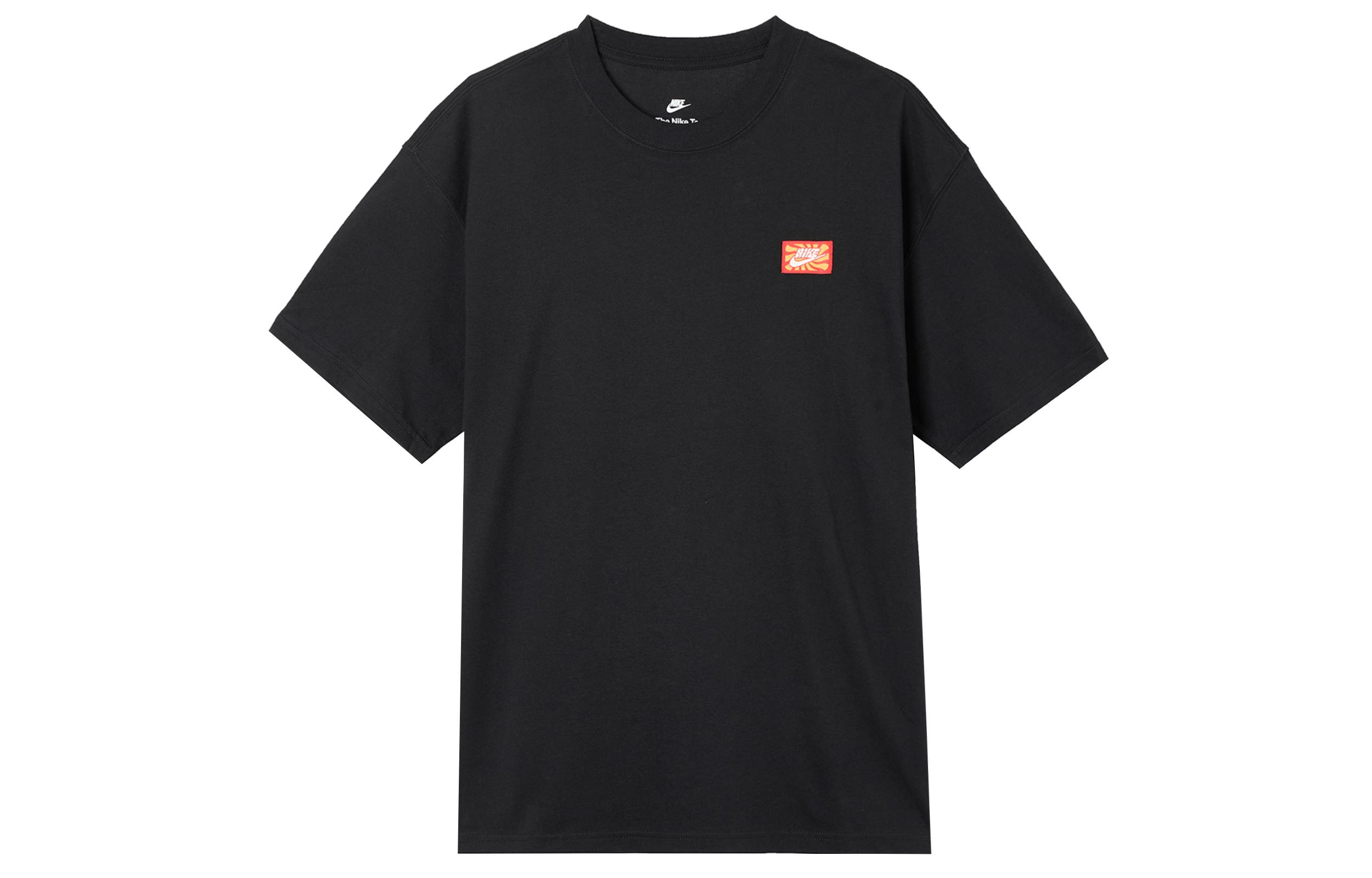 

Nike T Shirts Men s Black Crew Neck Moderate Straight Fit FV3721-010 M