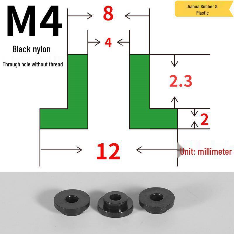T-förmige Nylon-Dichtungsscheibe M3-M35 Gewinde Isolierabstandshalter