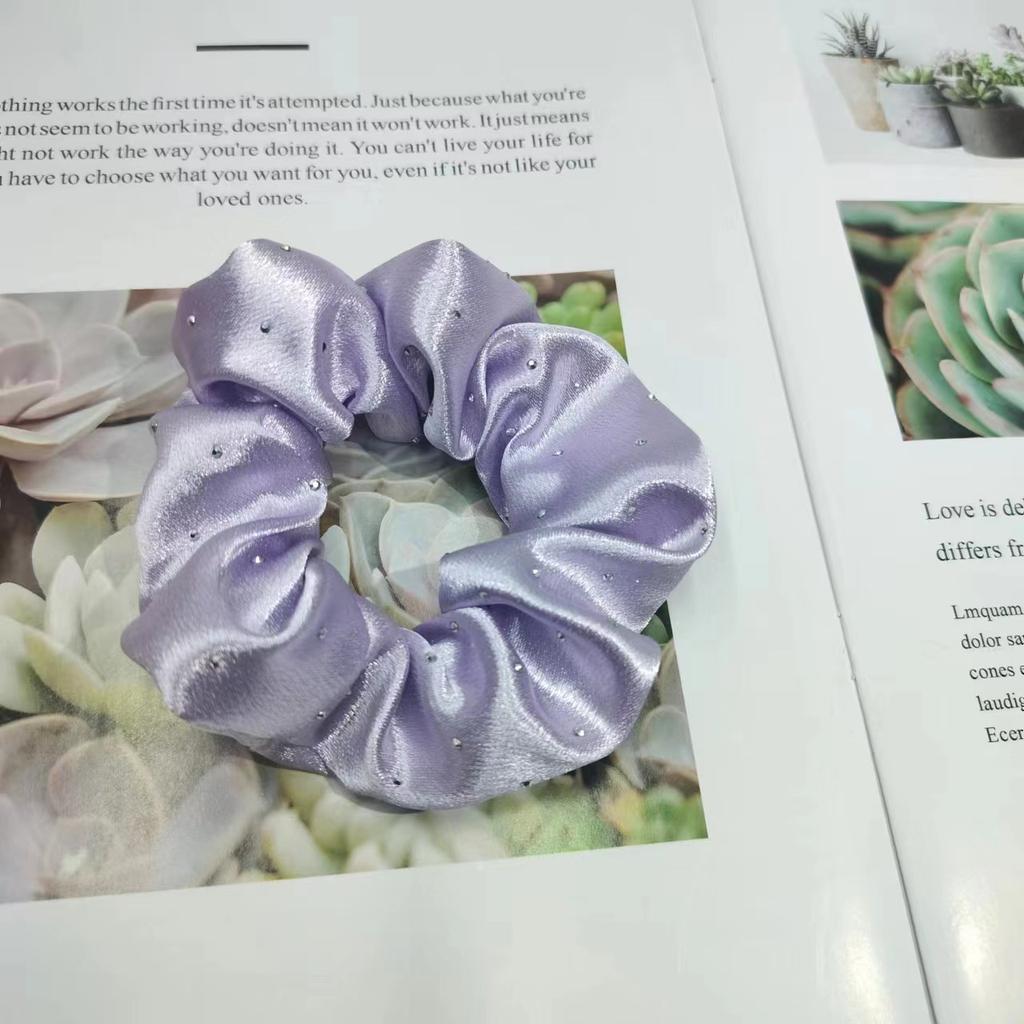 1/6 Pcs Fashion Small Crystal Dot High Elastic Hair Scrunchies Heabands Rubber Hair Band For Women Girls Party Hair Accessories