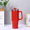 40oz Large Capacity Insulated Travel Mug With Handle Straw 304 Stainless Steel Vacuum Thermos Car Office Outdoor Use