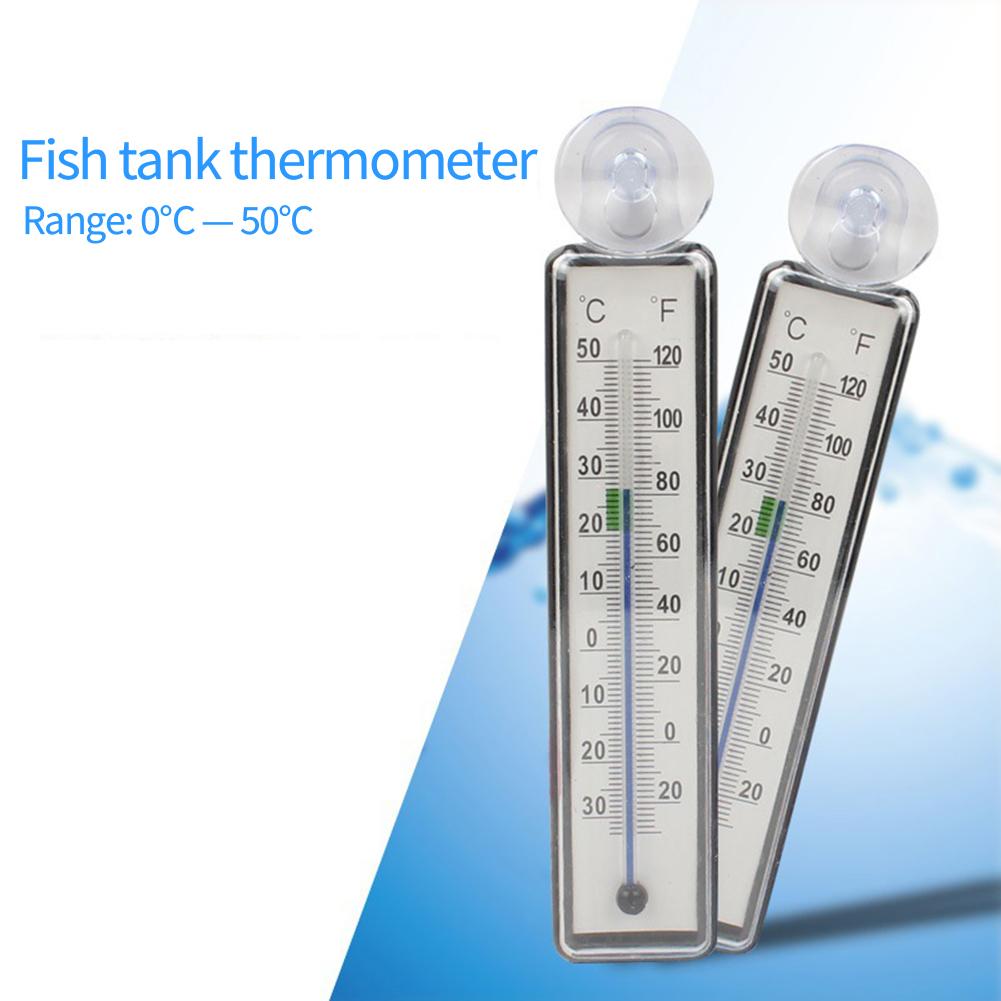 Aquarium Thermometer Suction Cup Fish Tank Gauge Temperature Meter Accessories