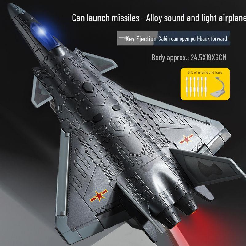 Stealth Fighter J-20 Alloy Airplane Model J-3 Boys Toy
