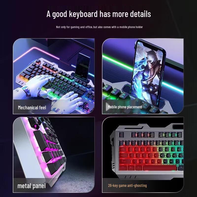 YouShu GX810 Wired Mechanical Keyboard and Mouse Combo