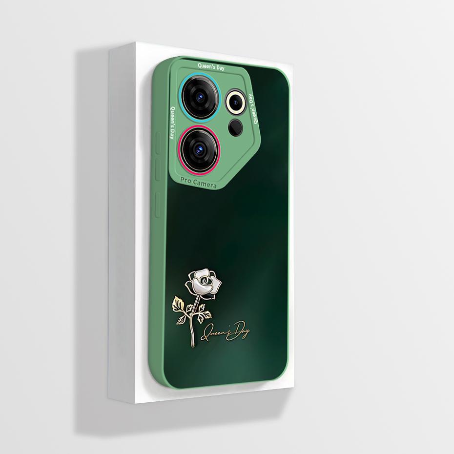 For Tecno Camon 20 Premier 5G Phone Case Fancy Camera Lens Protector Soft Liquid Silicone Funda For Camon20 Premier CK9n Coque