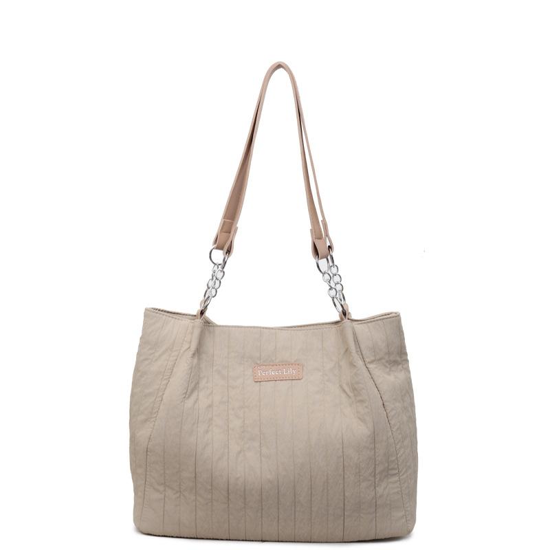 Summer new large-capacity shoulder bag women's casual versatile canvas bag college student portable class tote bag