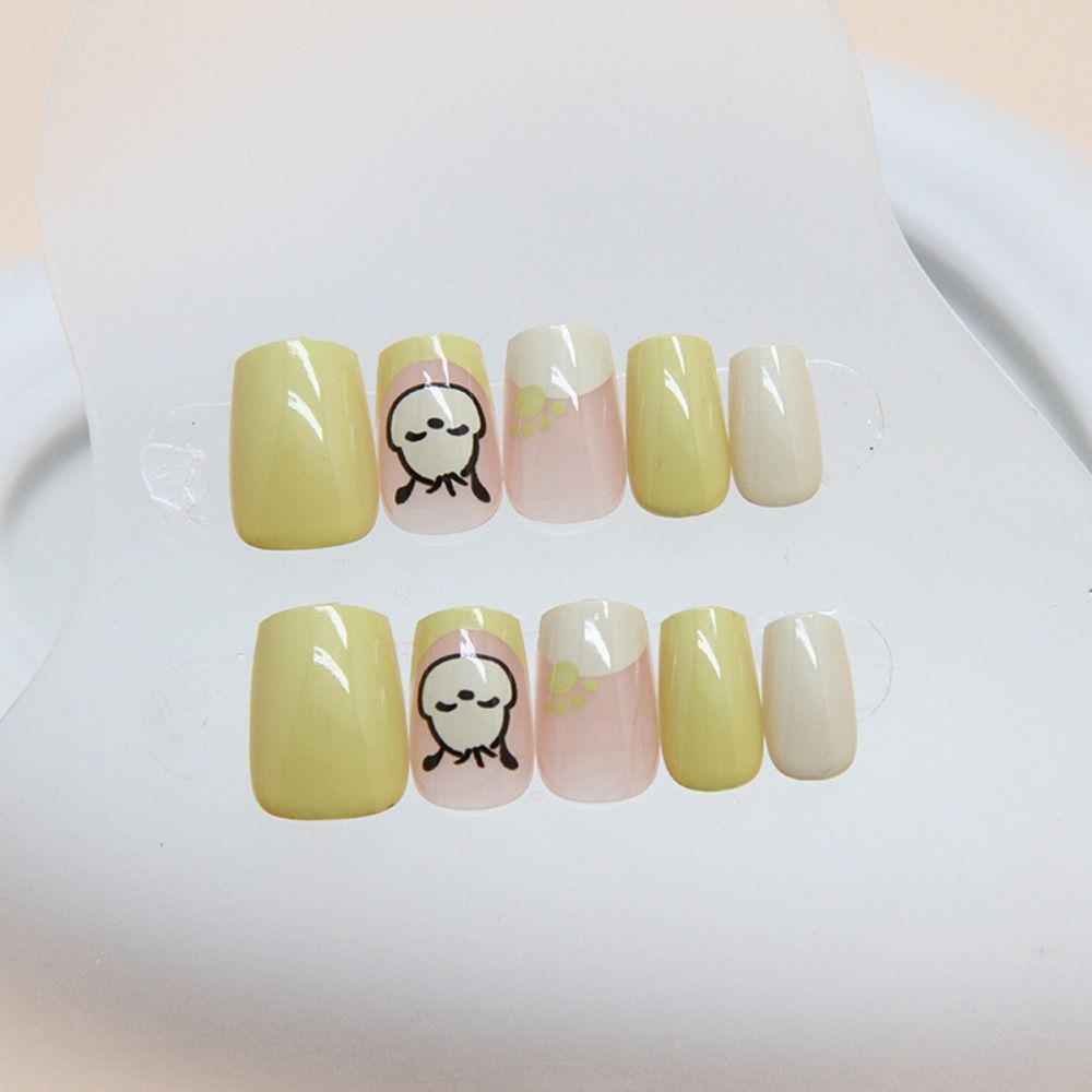 Flori Colorate Cățeluș Unghii False Vârfuri Unghii Franceze Unghii False Noi DIY