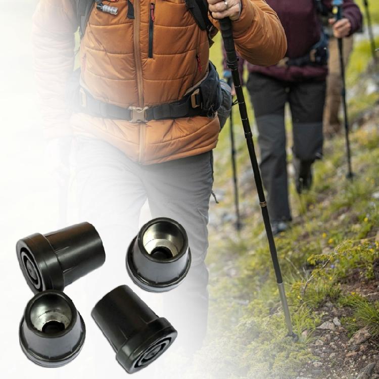 4Pcs Trekking Poles Cane Tip Protector Walking Stick Pad Buffers Replacement Tip for Most Hiking Trekking Walking Cane