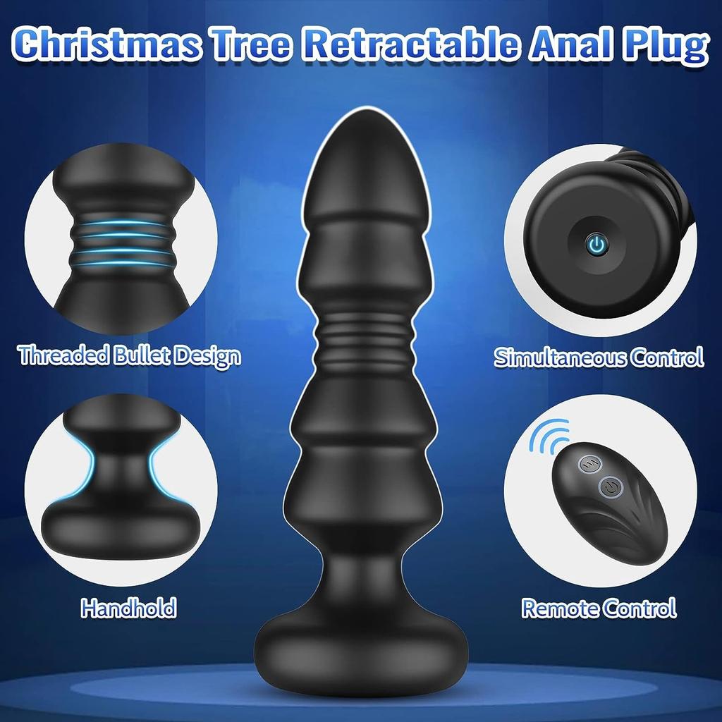 Insert Anal Vibrating ,Remote Control Vibrating Butt Plug G Spot Vibrator, Anal with 5 Vibrations and Insert Prostate Massager, Anal Sex Toys