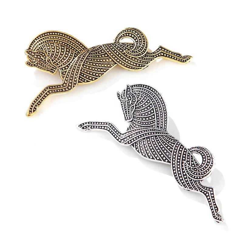 Vintage Metall Løpende Hest Brosjer Pins For Kvinner Klær Kåpe Smykker Festtilbehør Gaver