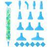 Glow Diamond Painting Pen Set with 12 Threaded Plastic Tips Luminous Rhinestone Picker Tool for DIY Crafts Nail Art