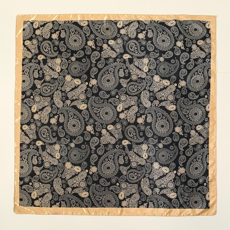 90x90CM Square Scarf New Luxury Design Popular Silk Style The Four Seasons Scarves Women Sunscreen Beach Kerchief Hijab