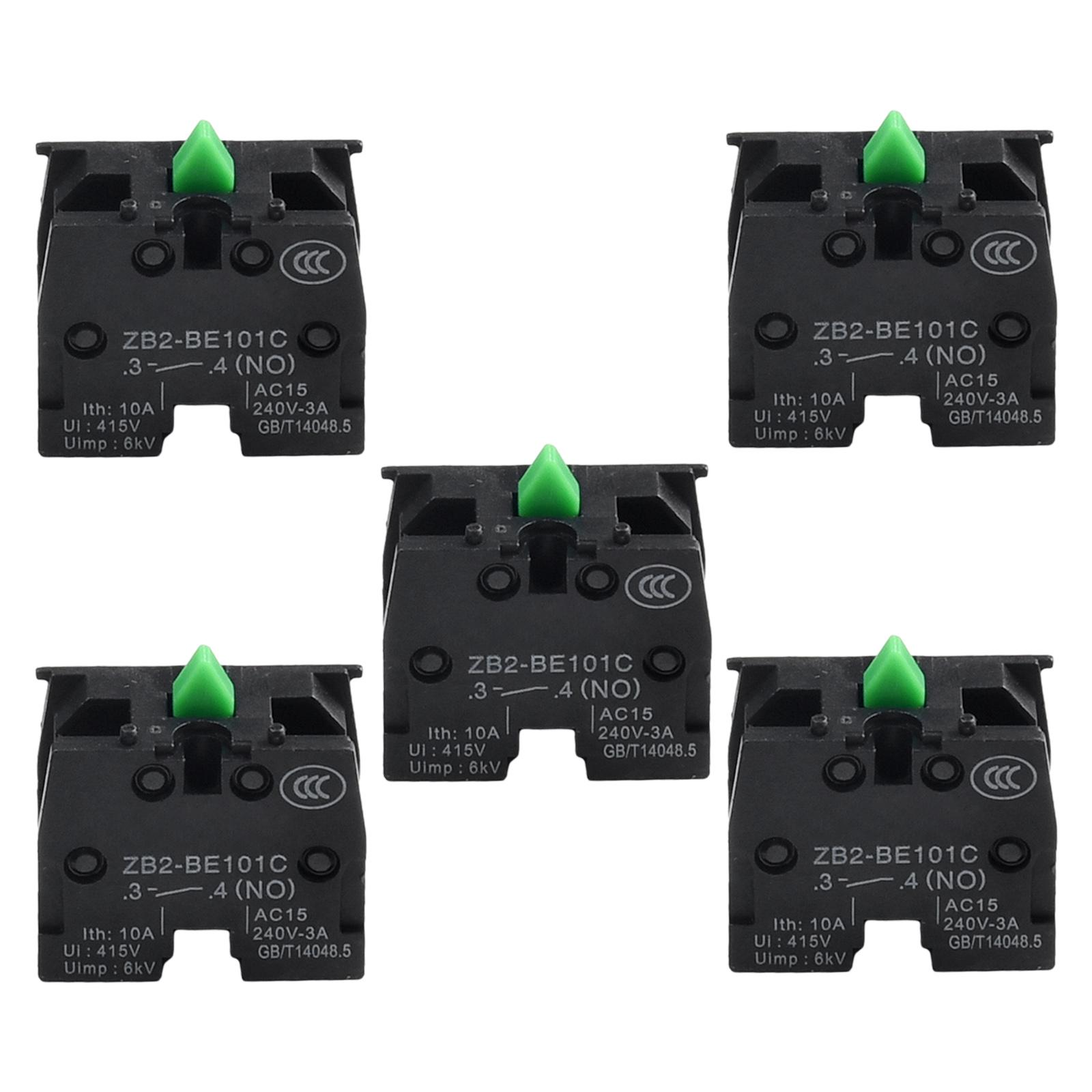 

Switch Joystick Switch Push Botton Switch Kit Set Accessories Replacement ZB2-BE101C/BE102C 5PCS 600V Push Button