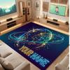 Abstract Personalized Theme Crystal Velvet Floor Rug Personalized Custom Name Text Warm Carpet Home Decoration