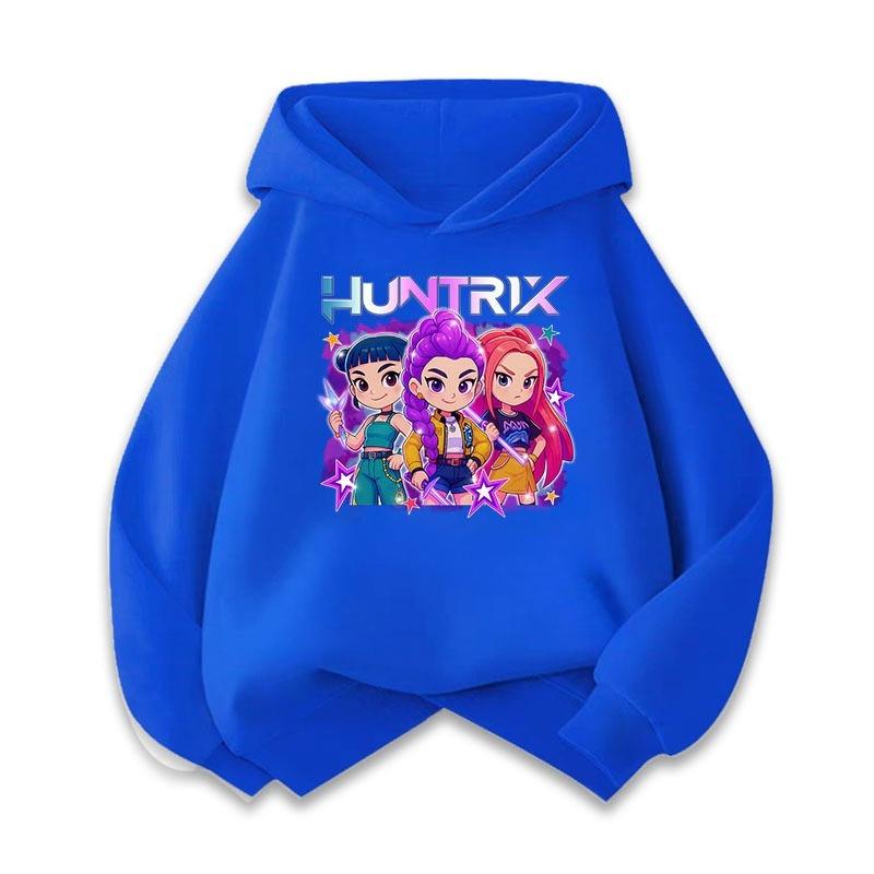 Boys' Hoodie Witch Hunting Group Children's Winter Hooded Pullover Casual Warm Hooded Sweatshirt