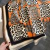 Korean Style Versatile Thickened Imitation Cashmere Leopard Print Bag Scarf Autumn and Winter Long Warm Travel Outer Shawl and Scarf