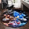 1 tapis rond design anime Sonic le Hérisson - Tapis pour chaise de bureau, Tapis antidérapant pour décoration intérieure, Salon, Chambre à coucher, Salle de jeux