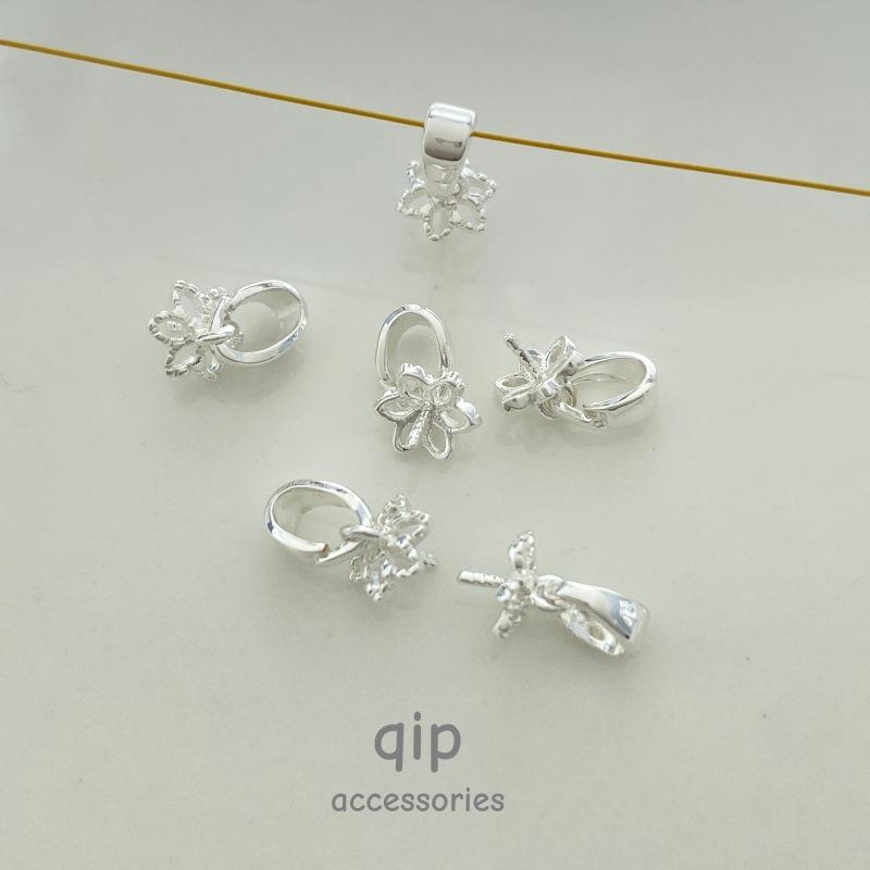 Accessori per gioielli fai da te: Fibbia a Seme Portafiore, Testa Ciondolo Colla, Chiusura Universale per Collana di Perle