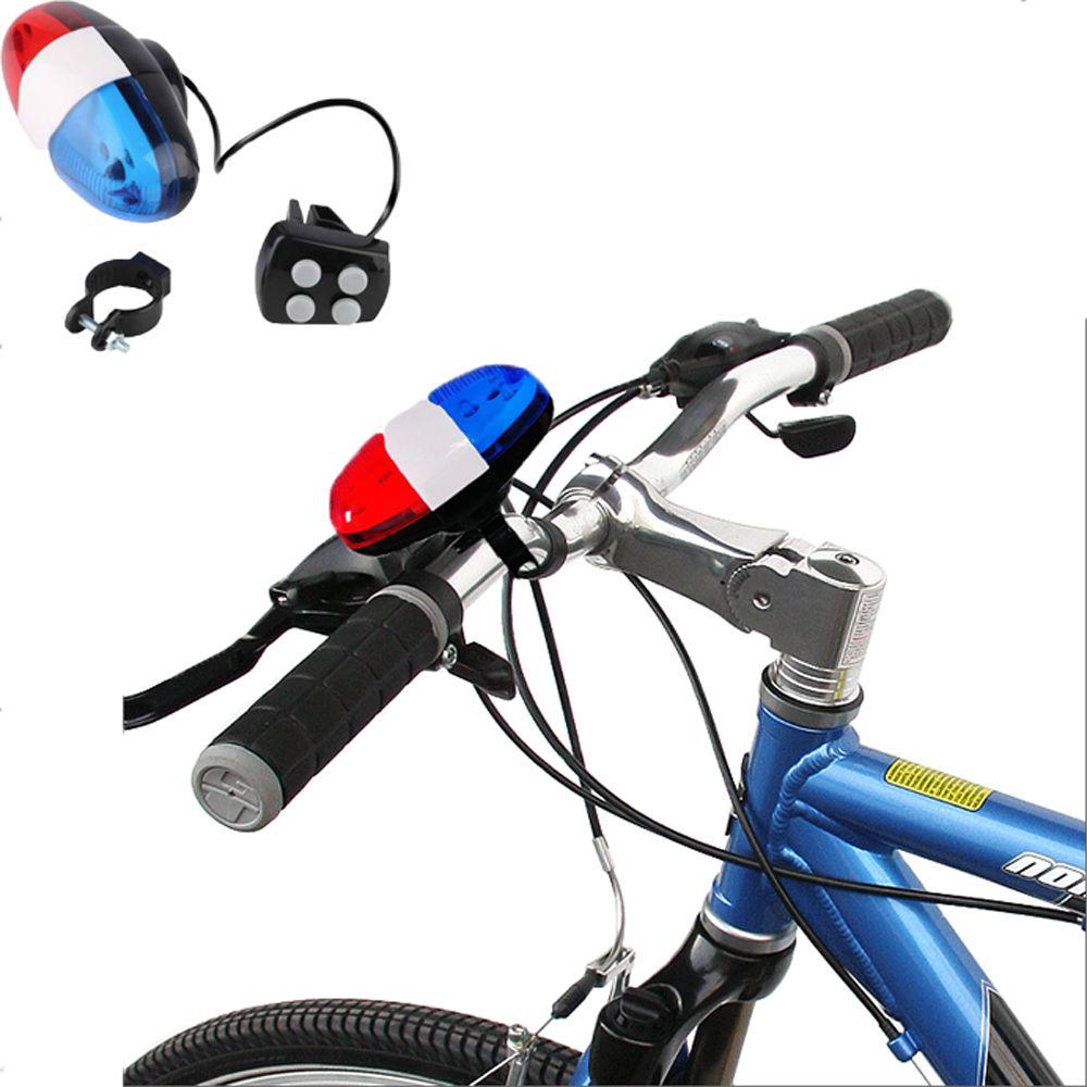 

Безопасность 4-тональная пластиковая полицейская сирена 6 светодиодов велосипедный звонок электрический свет звуковой сигнал