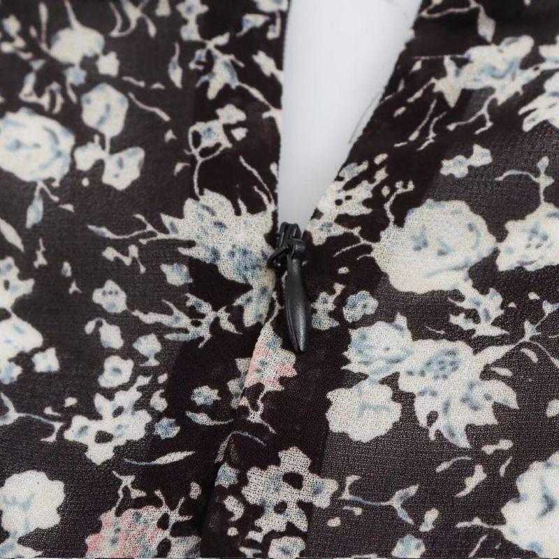 Kaslead New Arrival Women's Fashion Style Fashion Minimalist V Neck Chiffon Small Floral Tight Waist Dress