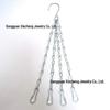 Black & White Zinc 4-Strand Chain Hanging Flower Basket 1.4 Wire