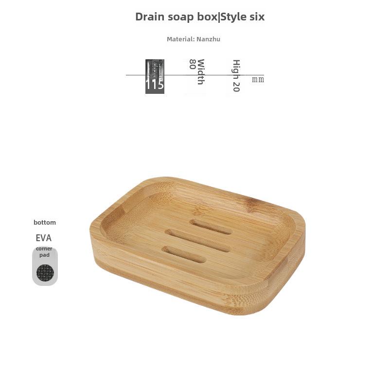 Bambus Graviertes Logo Badezimmer Seifenablage - Home Ablagebox mit Ablauf