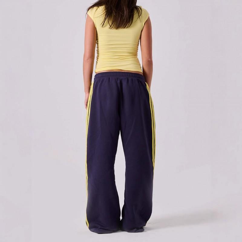 Pantalones de chándal rectos de corte relajado para mujer - Ropa urbana, pantalones casuales anchos con cintura elástica - Estilo de los 2000s
