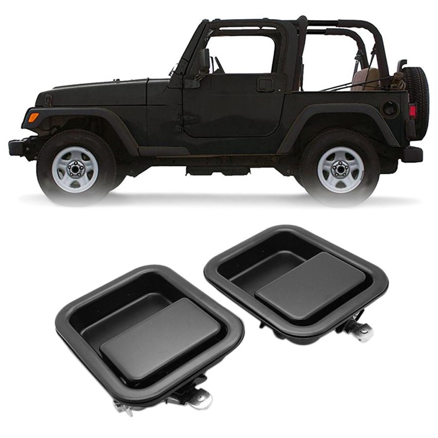For Jeep CJ7 Scrambler Wrangler YJ TJ Door Exterior Outside Handles Left + Right