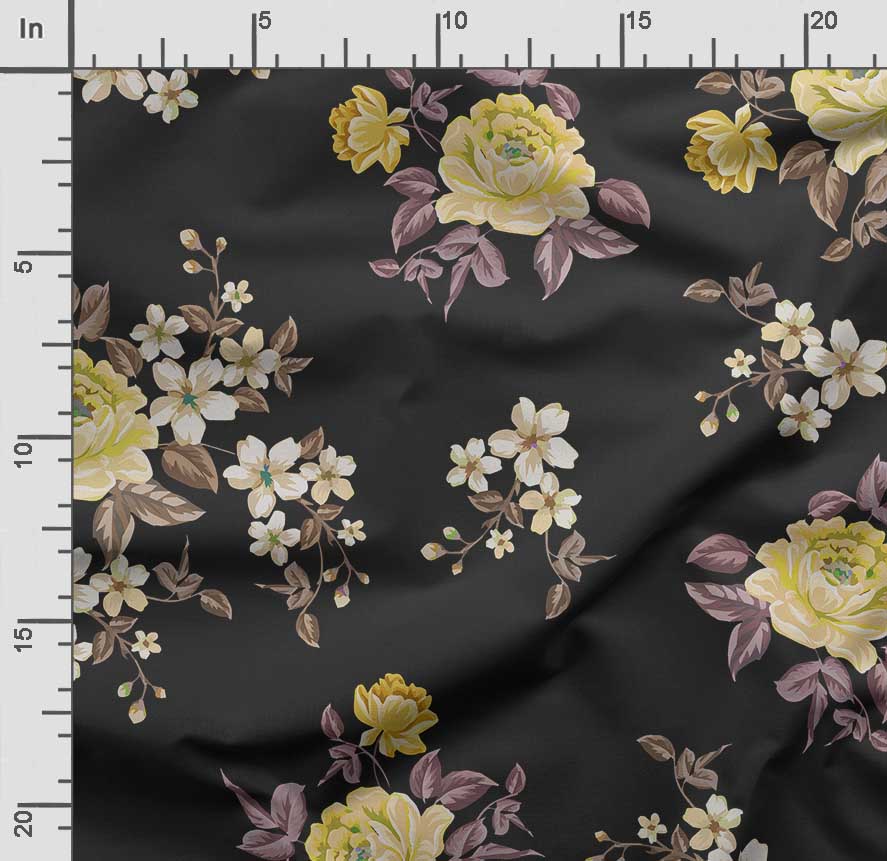 Soimoi Blomster vintagetrykk bomull Cambric Quilting Stoff Selges av The Yard 42 Tommer Bred Middels Vekt Bomullsstoff Syutstyr