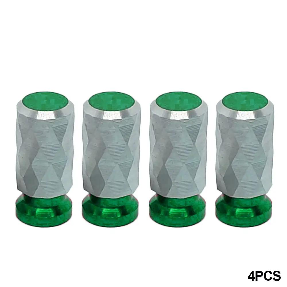 

4 шт. алюминиевые автомобильные колпачки для воздушных клапанов, стержни, покрышки, обода для колес, ниппели для колес грузовиков, велосипедов, водонепроницаемые заглушки Airdust зелёный