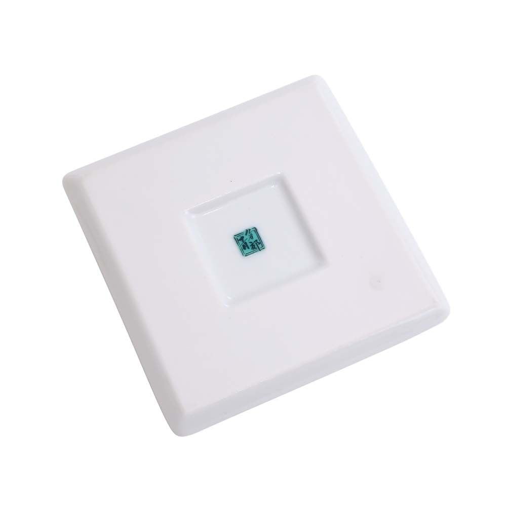 Made in Kutani Kutani Gosai ceramic square flat auspicious plum and chrysanthemum wedding grand opening Japan, ware, (five colors), porcelain,