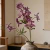 Artificial Flower 25" Fake Flower Bouquet 3 Stem Faux Floral Branch for Home Wedding Party Centerpiece Dining Table Vase Decor