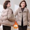 Mom Winter Velvet Padded Jacket Thickened New Medium Padded Jacket Middle-aged and Elderly Winter Padded Jacket