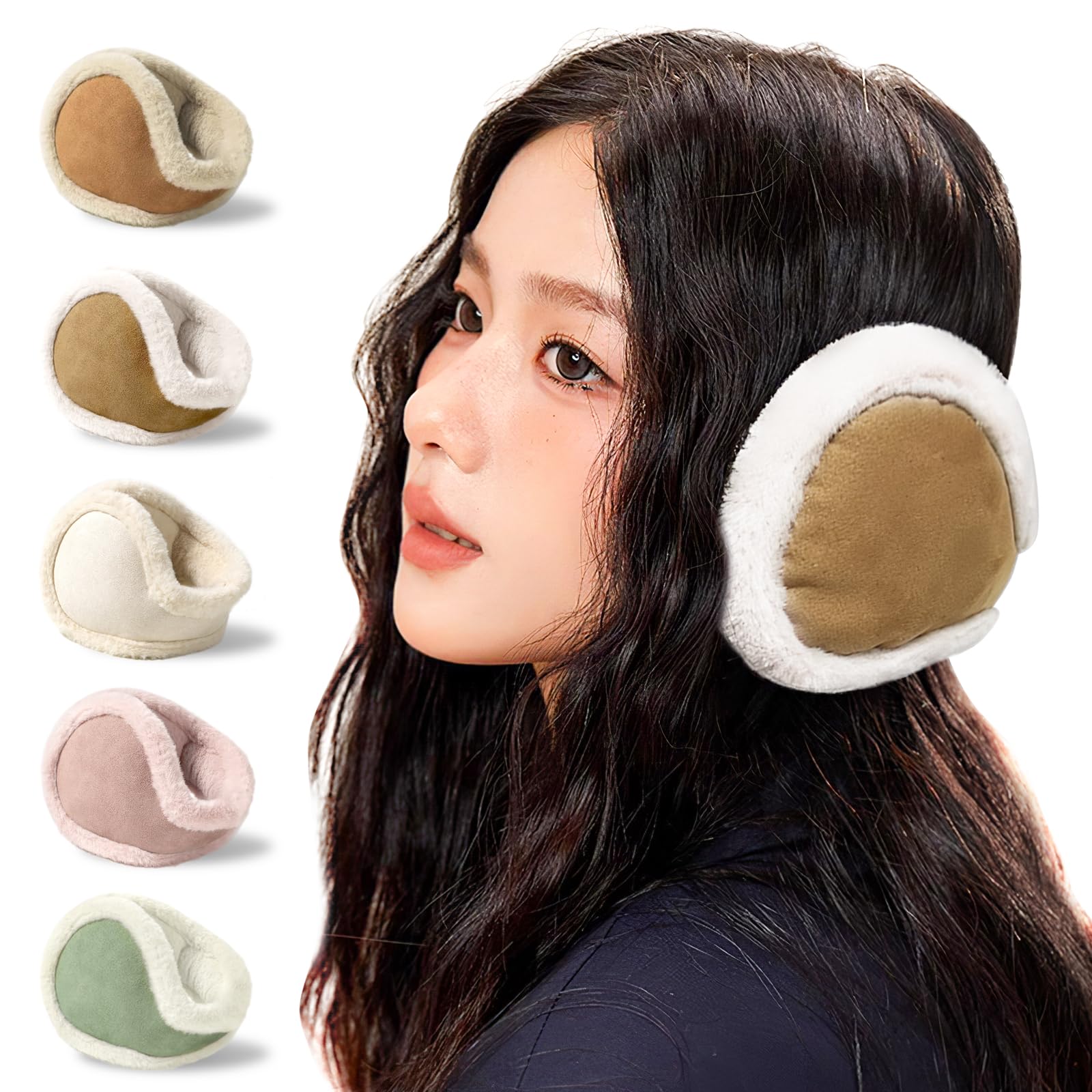 

Karcusiny Складные меховые наушники-боа для компактности и идеальной защиты на открытом воздухе и в холодную погоду. Тепло, складные, для кемпинга, для активного отдыха,