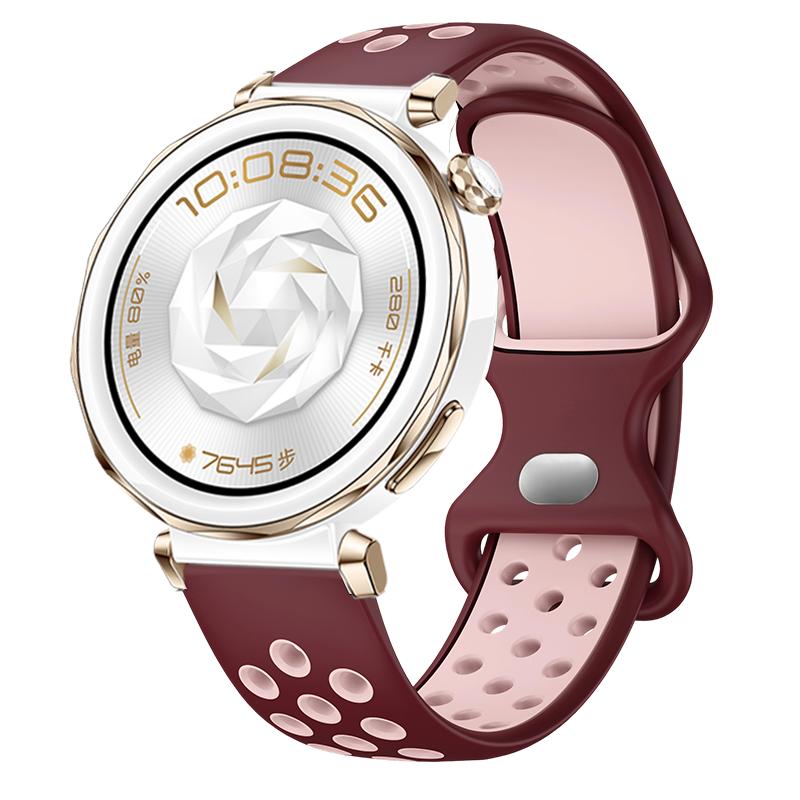 Two Tone Strap for Huawei Watch GT5pro 42mm Breathable Round Hole Strap Suitable for Huawei Watch GT5 GT4 41mm Smartwatch Correa