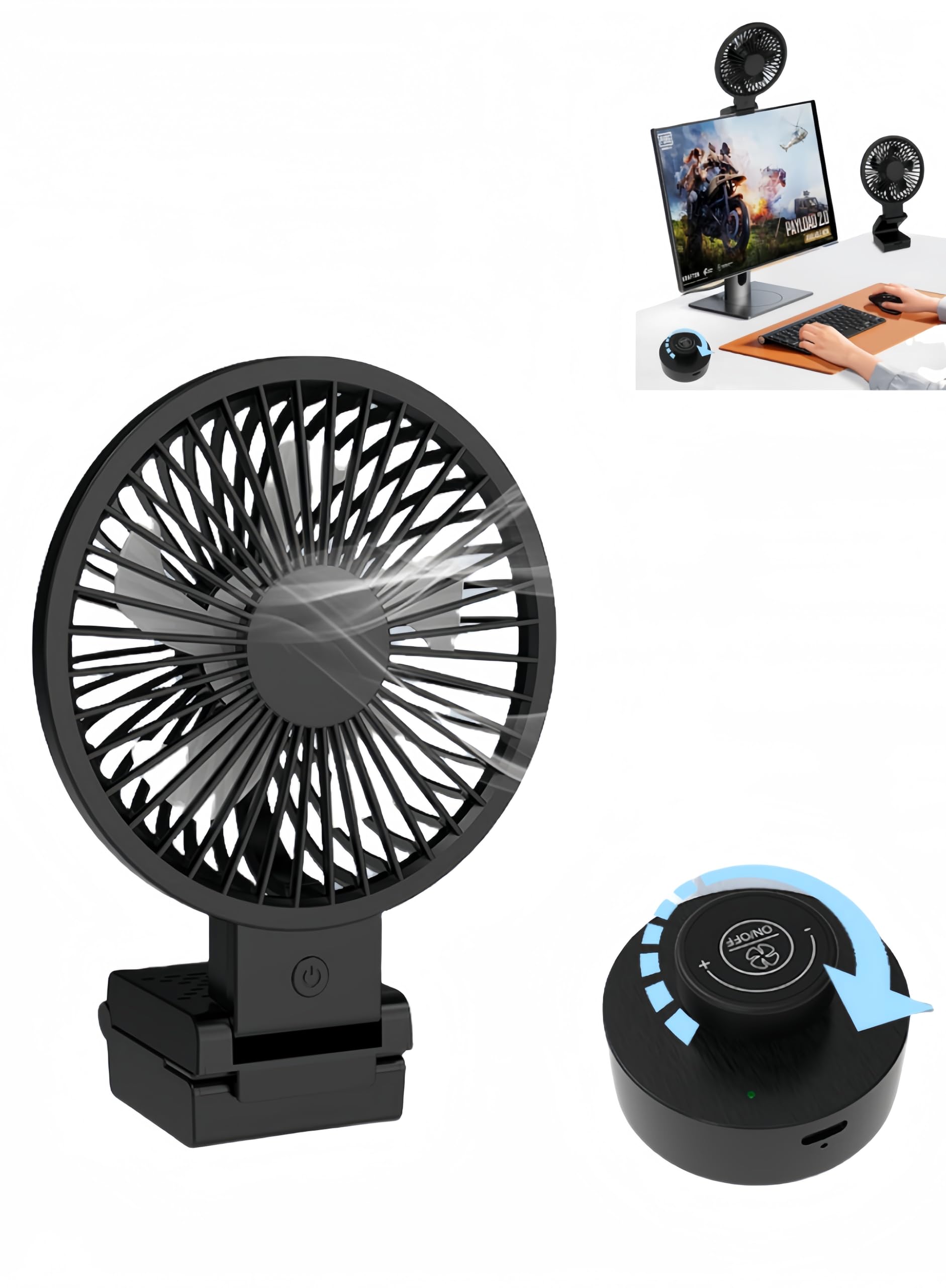 

Tabletop Fan USB Fan in KairvTei Tabletop Fan Remote Control Desktop Computer Screen Mount Fan Tabletop Fan Small USB Power Supply Up and Down 60