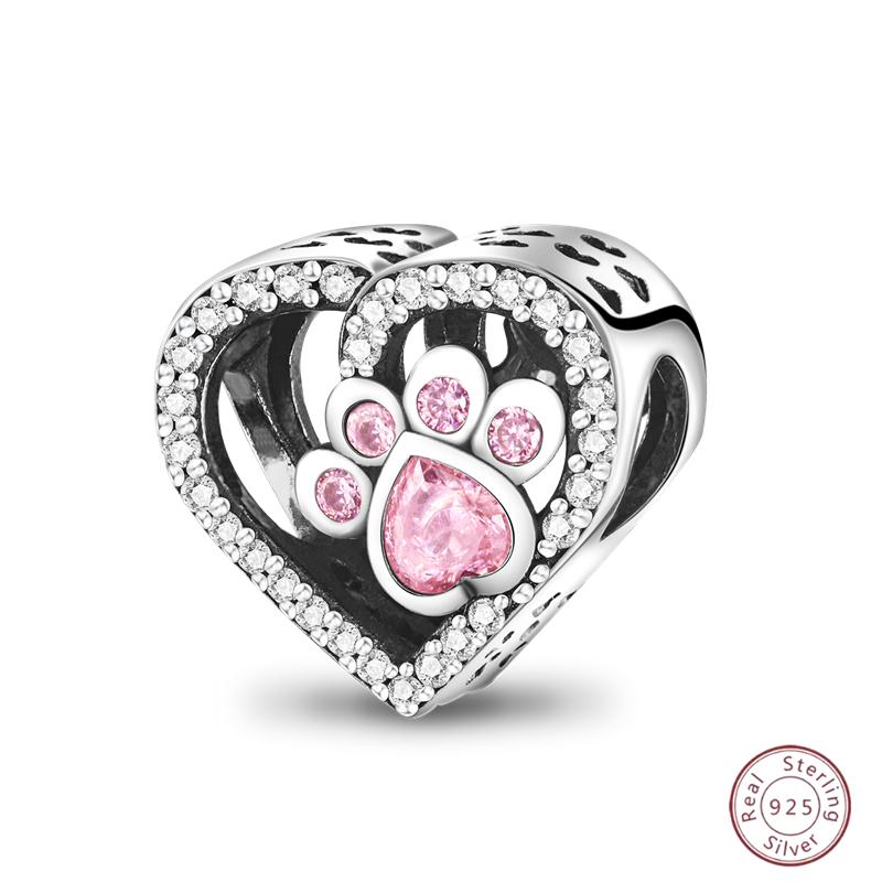 Copper Firefly Cute Cats And Dogs Beaded Pendant Suitable For Original Charms Bracelet Diy Exquisite Women Jewelry