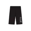 EA7 SS22 Logo Print Elastic Waist Mid Rise Casual Shorts Men Shorts Black 3LPS73-PJ05Z-1200
