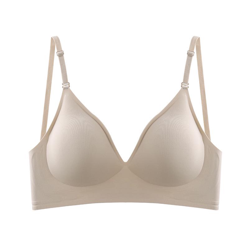 Beautiful Backless Seamless Ice Silk Bra - Women's Thin Summer Wire-Free Push-Up Design