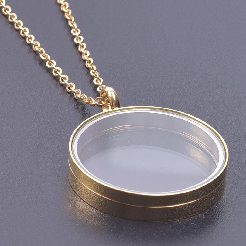 

High Quality Stainless Steel Locket Pendant Necklaces For Women/Men Accessories DIY Photo Floating Charm Lockets Fashion Jewelry
