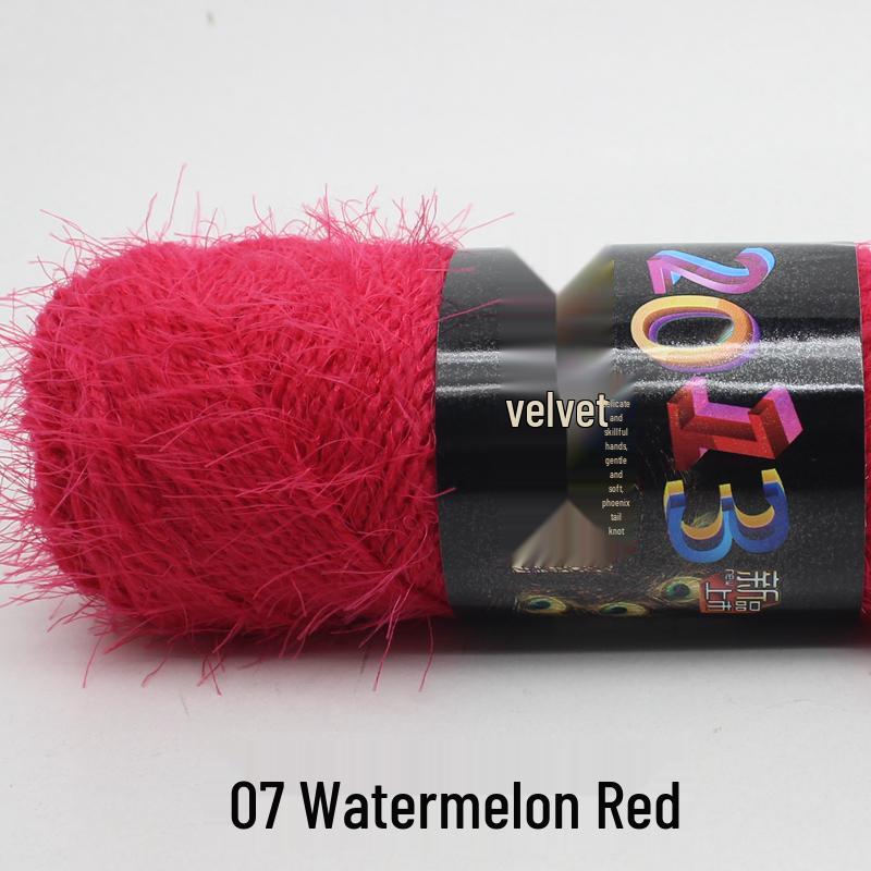 Handmade Mohair Peacock Feather Velvet Yarn for Sweater and Cardigan Knitting