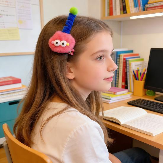 1/2/5 st Hårnål Svart Stor Ögonklämma Tecknad Plyschdocka Hårnål Ljus Färg Hårstylingverktyg Håraccessoarer