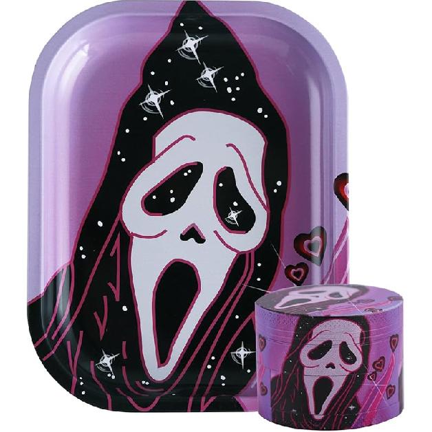 Valentine s Day Rolling Tray Set with One Accessories, Love Heart Metal Rolling Tray Combo Kit Ideal for Gifts, Easy to Carry Medium