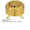 Metallisch Goldene Bonbonschale Vintage Kunststoff Party Süßigkeiten Schale Rund Dekorative Aufbewahrungsbox für Schmuckstücke Kleine Accessoires Schmuck