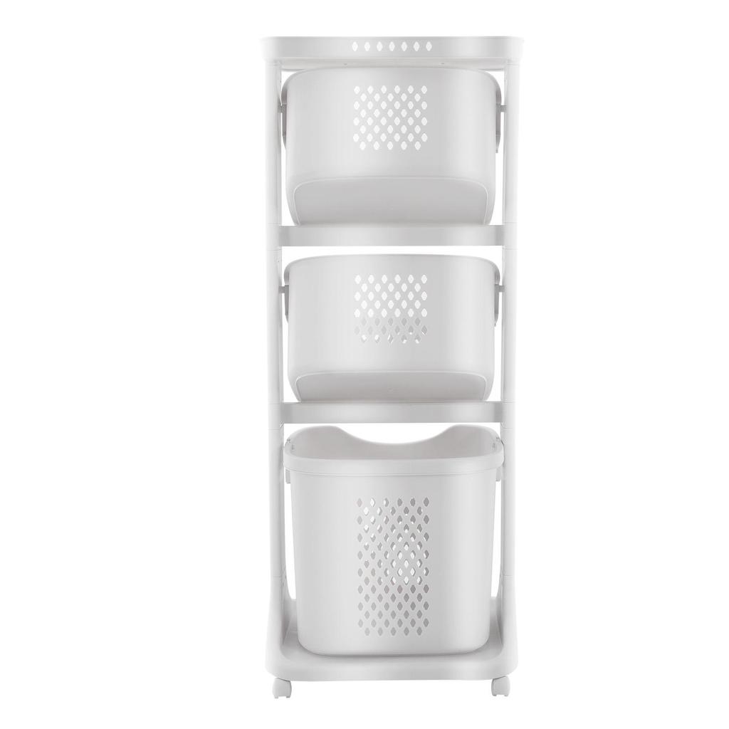 Laundry Hampers, 3 Tier Laundry Baskets Dirty Clothes Hamper with Wheels for Home, Dorms, Laundry Room and Apartment
